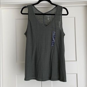 Linen blend sleeveless top